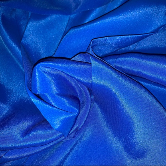 v i n t a g e :: Draped Pleated High Neck Satin Blouse - Picture 8 of 13